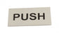 Silver Aluminium Push & Pull Self Adhesive Signs 40mm x 75mm **FREE SHIPPING**