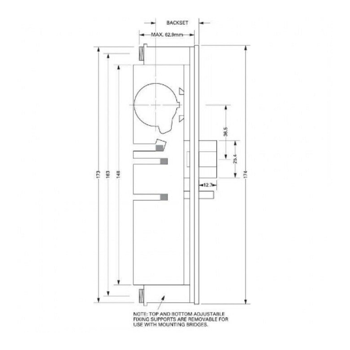 Adams Rite 4710 Heavy Duty Deadlatch Aluminium Door Lock Screw In Cylinder Type