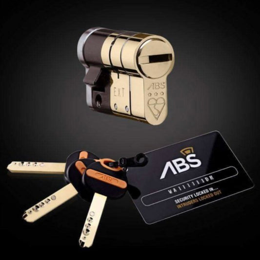 Avocet ABS Snap Secure HALF Cylinder - Brass and Chrome - Anti Snap and Bump