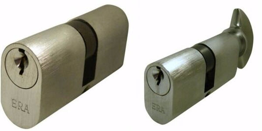 ERA Oval Profile Cylinder Door Lock Thumbturn or Double - All Sizes