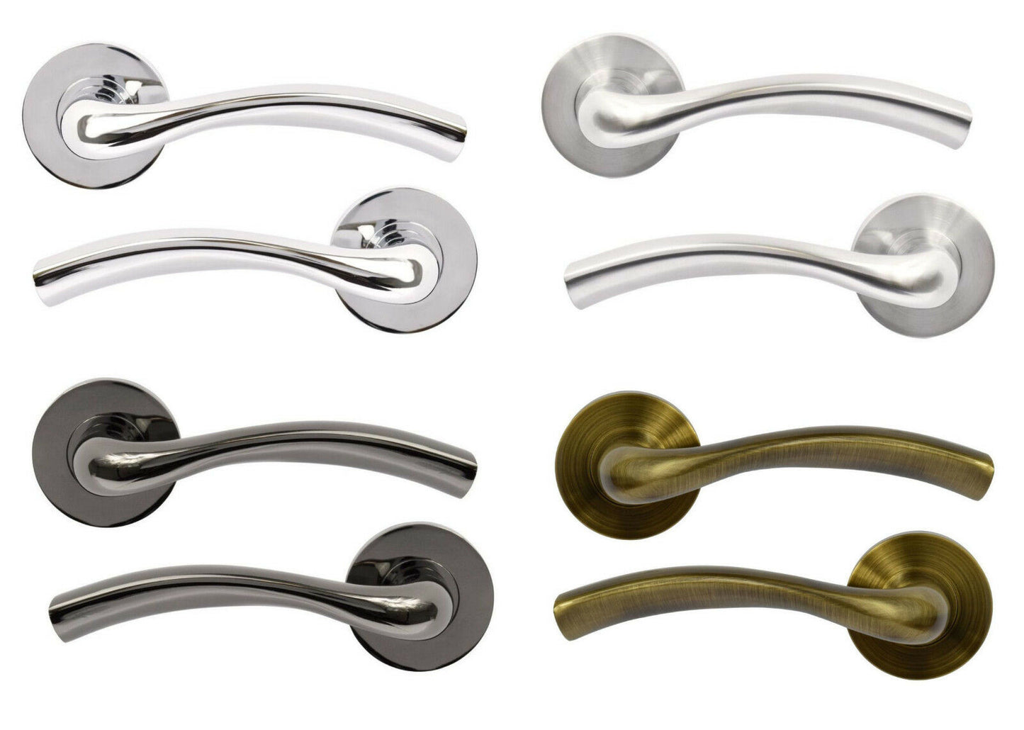 JIGTECH Quick Fit System SOLAR Lever on Rose Door Handles 4 Finishes Available