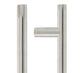 Pair Of Satin Stainless Steel Straight T Bar Guardsman Pull Handles 600 x 25mm