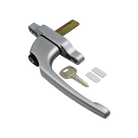 Cadenza Aluminium Window Handle Tongue (spade) Driven Silver - Right Hand