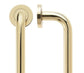 Single D Shaped Straight Door Pull Handle On Rose Polished Brass 19 x 425mm