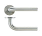 VS020 - Fire Rated 19mm Satin Stainless Steel Radius Door Handle Lever On Rose