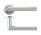 VS040 - Fire Rated 21mm Satin Stainless Steel Mitred Door Handle Lever On Rose