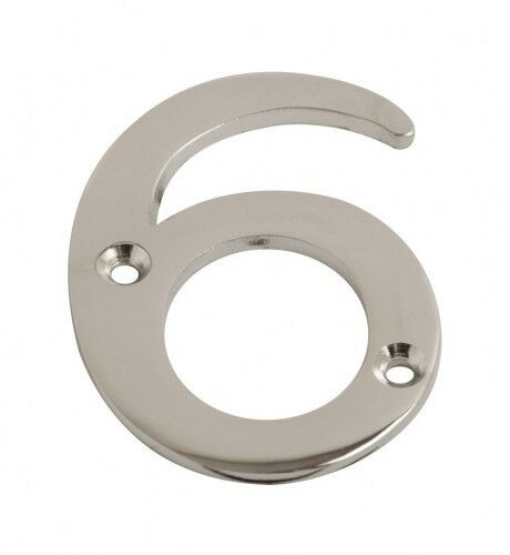 Polished Chrome House Front Door Numbers / Numerals  75mm 3"