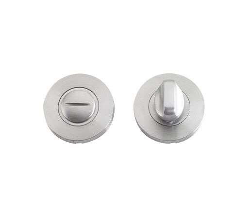 Satin Stainless Steel Bathroom Thumb Turn Lock Handle Set For 35mm Thick Door