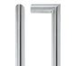 Single Mitred Straight Door Pull Handle Satin Stainless Steel Finish 425 x 19mm