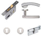 Arched Handle Pack Internal Cylinder & Turn Lockset Suitable For 45mm Fire Doors