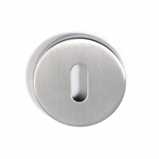 Pair Of Door Lock Keyhole Cover Escutcheon Satin Stainless Steel Finish