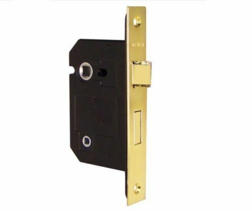 Bathroom Door Lock Brass or Chrome 63mm or 76mm Sashlock