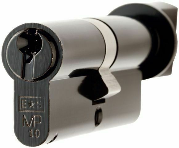 Black Euro Profile High Security uPVC Door Cylinder Thumb Turn Lock Keyed Alike