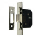 Nickel Plated Mortice Door 3 Lever Deadlock + Plus Escutcheons 2.5 " 64 mm