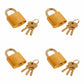 4 x Tri Circle Brass Body Padlock Keyed Alike 32mm (Pack Of 4) **FAST DELIVERY**