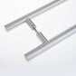 Pair Of Long Modern Stainless Steel Entrance Front Double Door Pull Handles