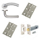 Arched Internal Door Handle Sets Latch & Hinges Stainless Steel Lever Furniture
