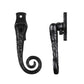 FF83R - Black Antique Monkey Tail Casement Window Handle Fastener Right Hand