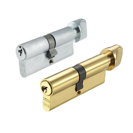 Thumb Turn Euro Cylinder Door Lock Anti Drill, Pick, Bump - uPVC, Patio (TRCYL)