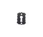 FF02 - Black Antique Cast Iron Keyhole Door Cover Escutcheon Standard Profile