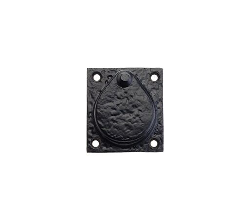 FF09 - 2.5" Black Antique Cast Iron Keyhole Door Cylinder Cover