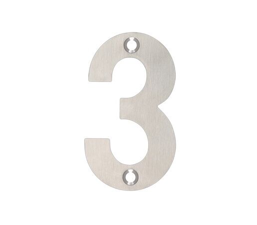 House Numbers Door Numbers Numerals Satin Stainless Stainless Steel 50mm 2"