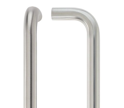 Bolt Through D Shape Pull Handle Satin Stainless 19mm x 225mm 300mm 425mm 600mm