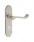 PR011 - Pair Of Satin Project Victorian Scroll Shaped Lever Lock Door Handles