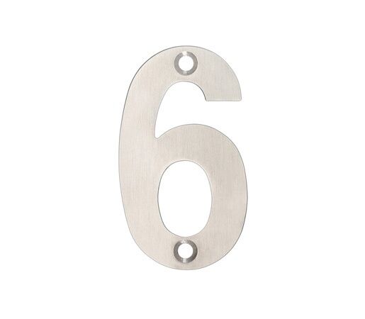 House Numbers Door Numbers Numerals Satin Stainless Stainless Steel 50mm 2"