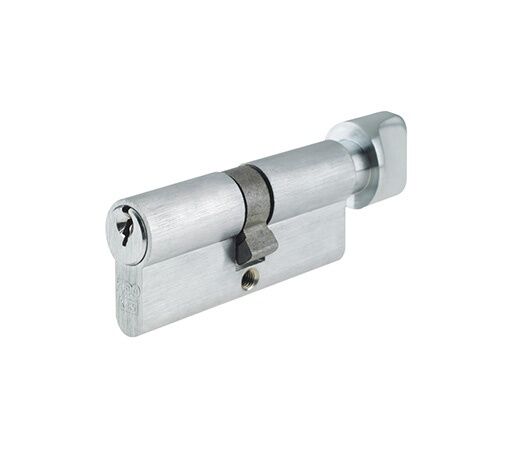 Satin Stainless Steel Arched Door Handle Cylinder Thumb Turn Sash Lock Set