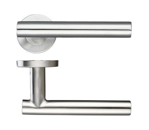 Straight T Bar Lever On Rose Internal Door Handles Sets Of 1-20 Stainless Steel