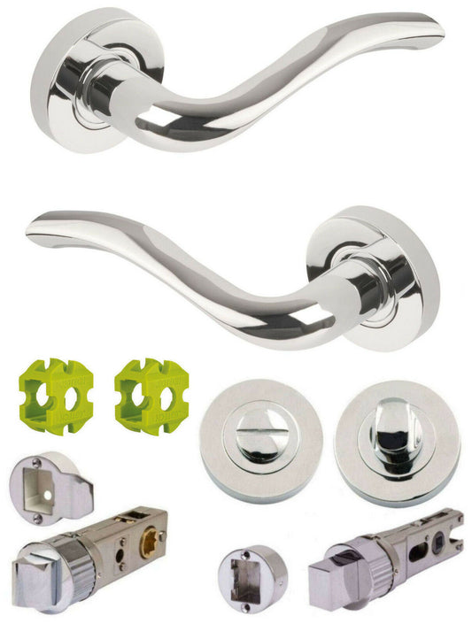 JIGTECH Quick Fit System SOLAR Lever on Rose Door Handles Fit in under 5 Minutes