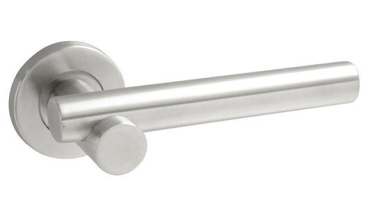Stainless Steel Lever on Rose Door Handles Teckna Style Polished or Satin