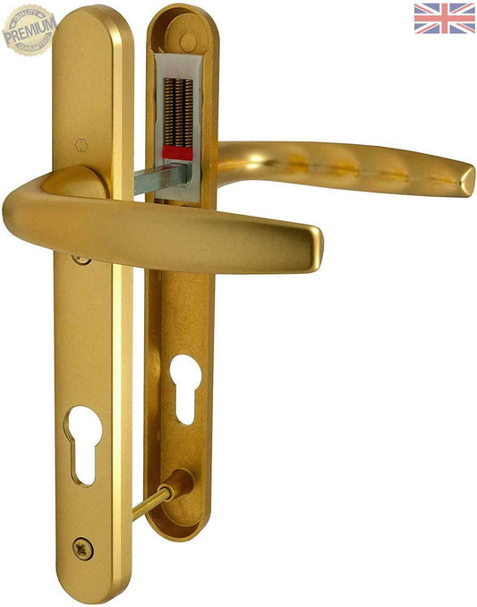 Hoppe Gold Atlanta Pair Handle 92PZ or 92mm Sprung Lever UPVC Door c1a032