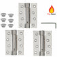 3 x DOOR HINGES FIRE RATED Self Closing Single Action Adjustable Spring CP/EB/SC