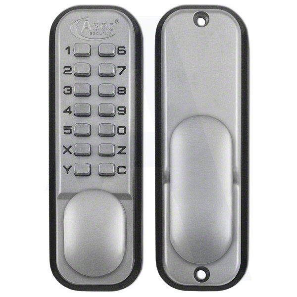 ASEC 2300 Series Digital Keypad Door Lock With Optional Holdback Satin Chrome