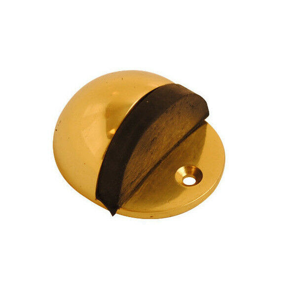 Half Moon Oval Door Stops Polished Brass, Polished Chrome or Satin Chrome