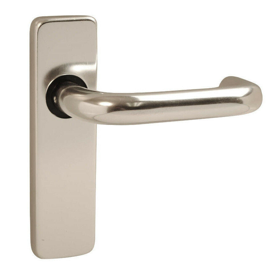 Aluminium Return to Door Lever Latch Door Handles Lock Euro Oval Bathroom - PAA
