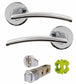 JIGTECH Quick Fit System SABRE Lever on Rose Door Handles Chrome / Satin WC Sets