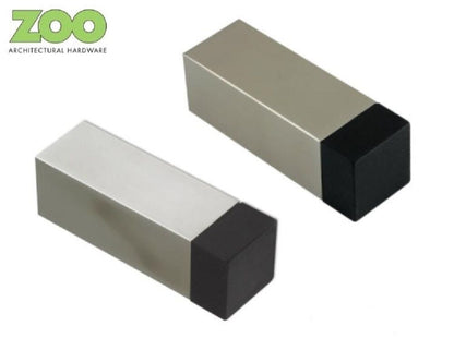 Zoo SQUARE Stainless Steel Wall Skirting Mounted Projection Door Stop 65mm