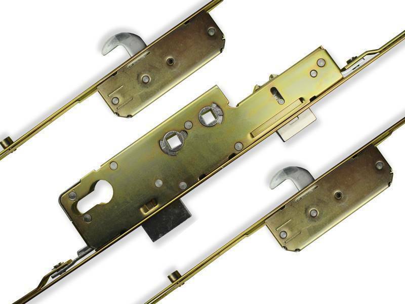 Avocet 2 Hook 2 Roller Multipoint Door Lock Mechanism 35mm Gold