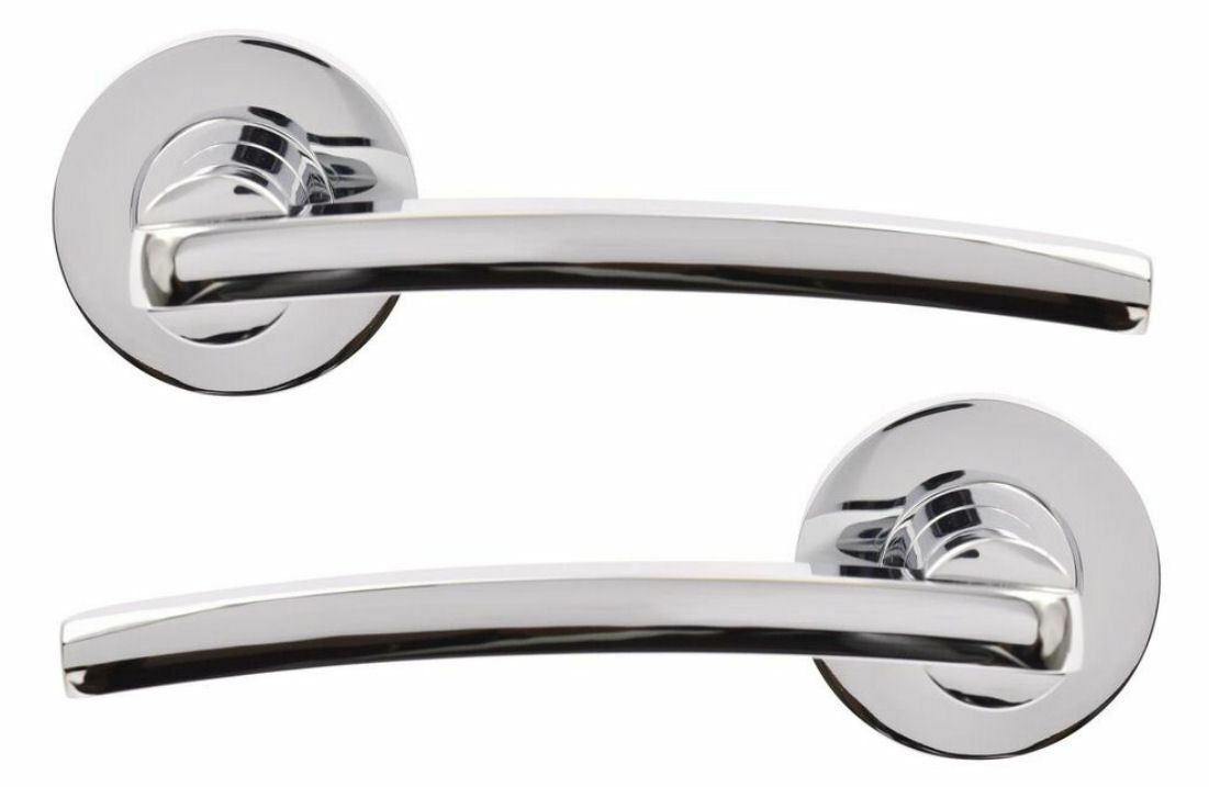 JIGTECH Quick Fit System CONDOR Lever on Rose Door Handles Chrome /Satin WC Sets
