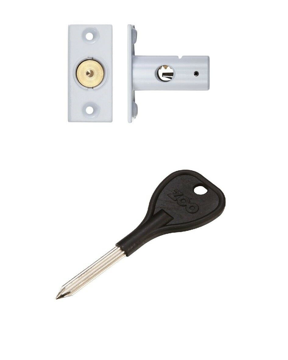 Window Rack Bolt Powder Coated White with or without Star Type Security Key 37mm