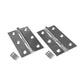 Pair of 3 Inch Steel Butt Hinges Zinc Plated