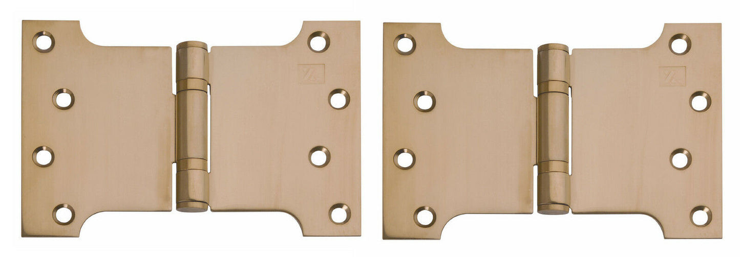 BRASS/POLISHED/SATIN Parliament Door Hinges Button Tipped 4 x 4",5" & 6" +Screws