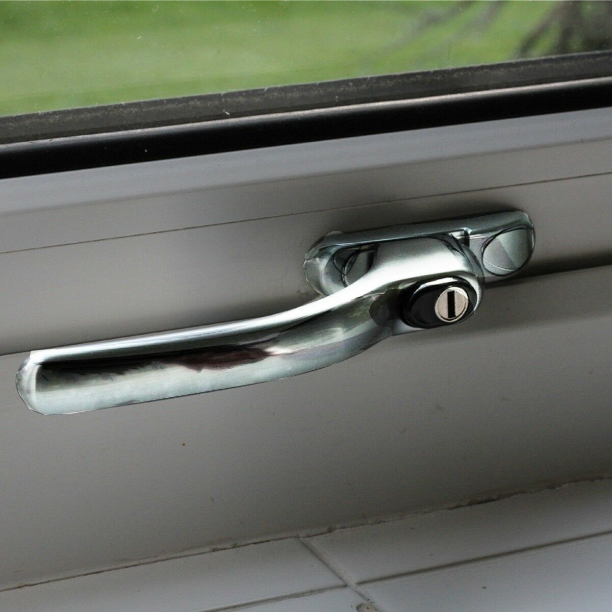 POLISHED CHROME ERA UPVC WINDOW HANDLE Inline Locking Espag Double Glazing Lock
