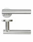 Contemporary modern stainless steel lever door handles on round rose