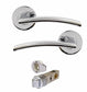 JIGTECH Quick Fit System SABRE Lever on Rose Door Handles Chrome / Satin WC Sets