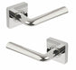 JIGTECH Quick Fit System RIVA Lever on Square Rose Door Handles Chrome/SC WC Set