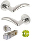 JIGTECH Quick Fit System VIPER Lever on Rose Door Handles Chrome / Satin WC Sets